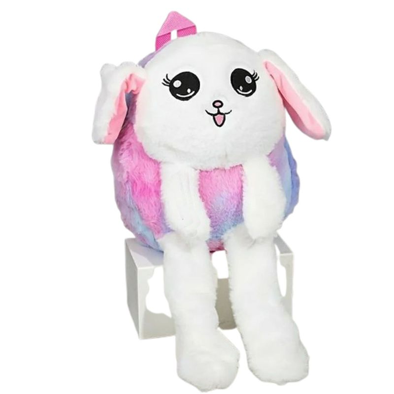 DANKI - Mochila Conejo Levanta Orejas Luces Led Felpa Peluche Niño Morral