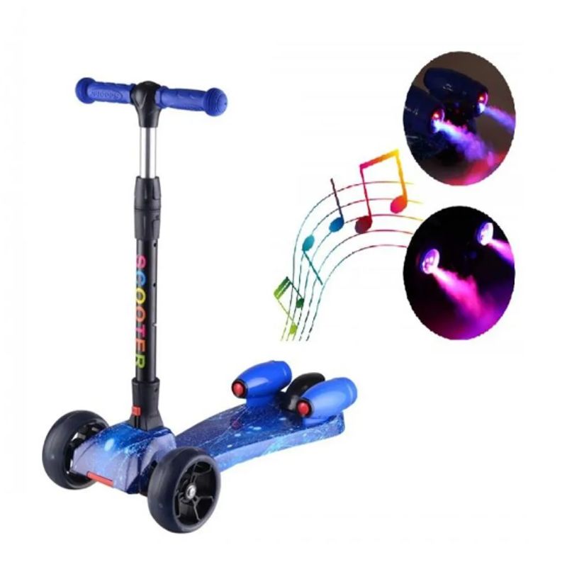 SHEN HUANG - Patineta Scooter Con Humo Para Niños Bluetooth Luces Led