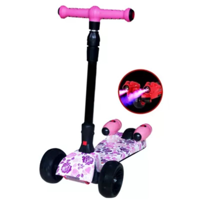 SHEN HUANG - Patineta Scooter Con Humo Para Niños Bluetooth Luces Led