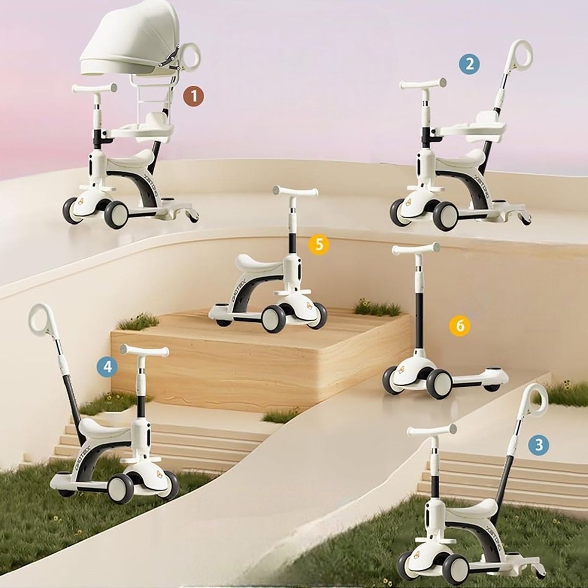 CHICAGO - Patineta Scooter Monopatín 6 En 1 Juguete Bebe Niño