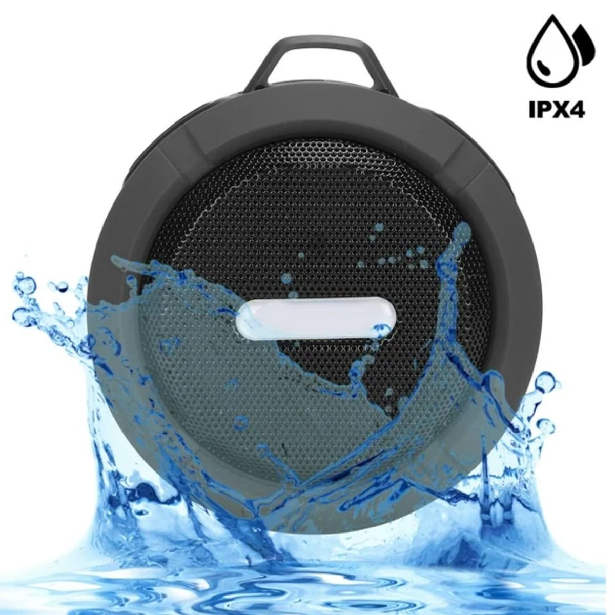 MUSIC - Parlante Bluetooth radio impermeable antishock soporte bici negro