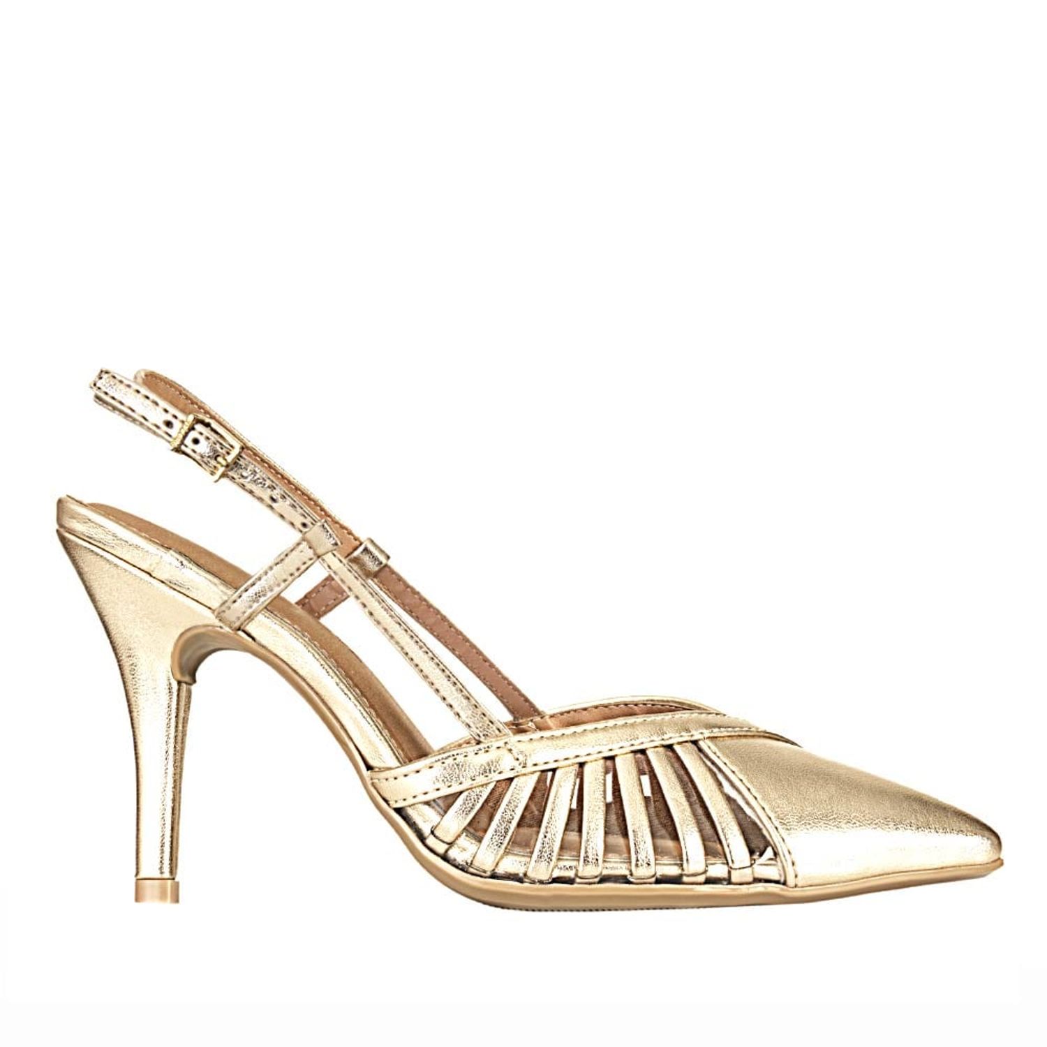 Tacon de Mujer marca CAROLINA CRUZ en Color DORADO TACON 1184