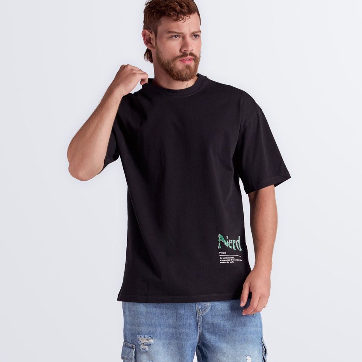 TYPER - Camiseta Para Hombre Oversize Typer