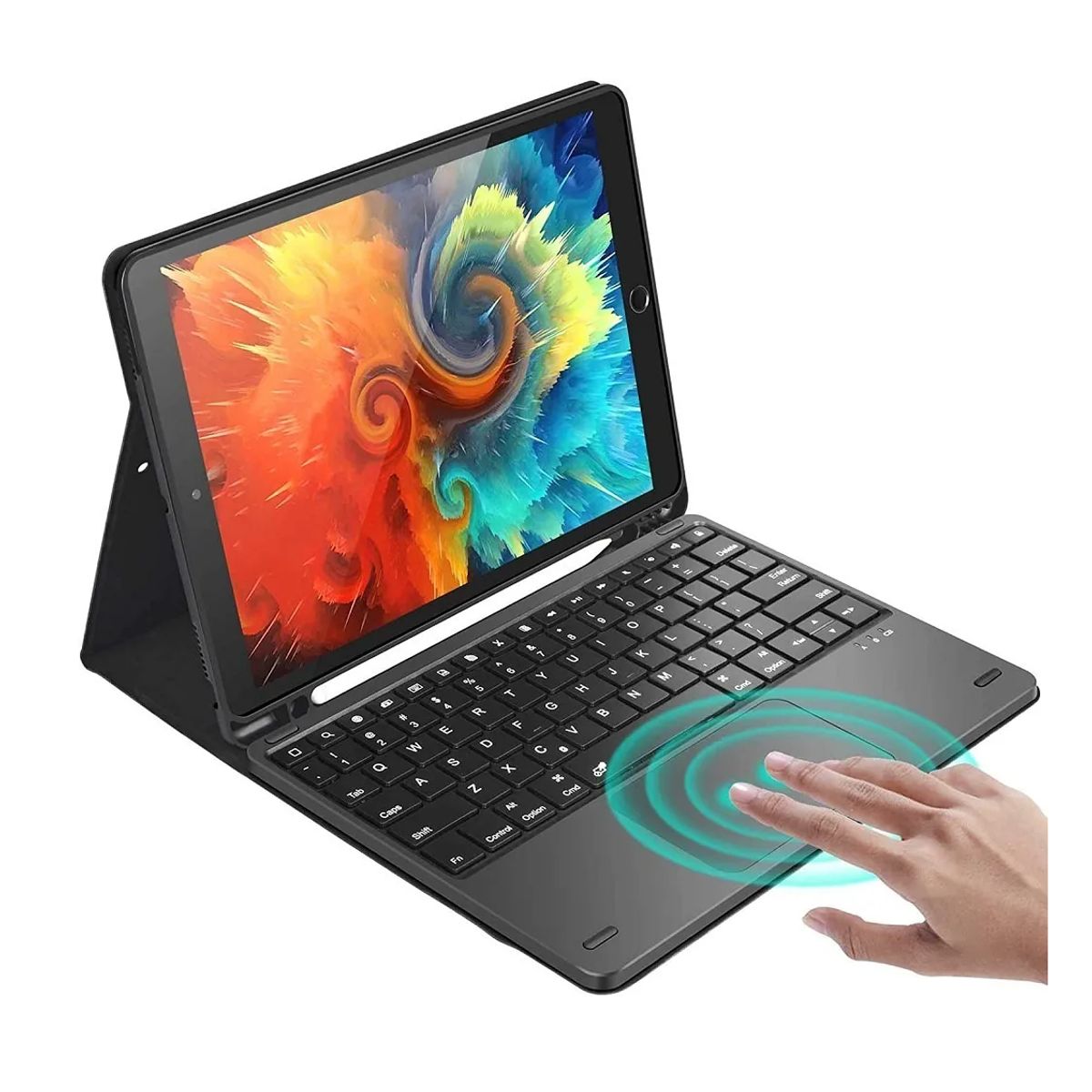 GENERICO - Estuche teclado + trackpad para ipad pro 11 2024 m4 bluetooth negro