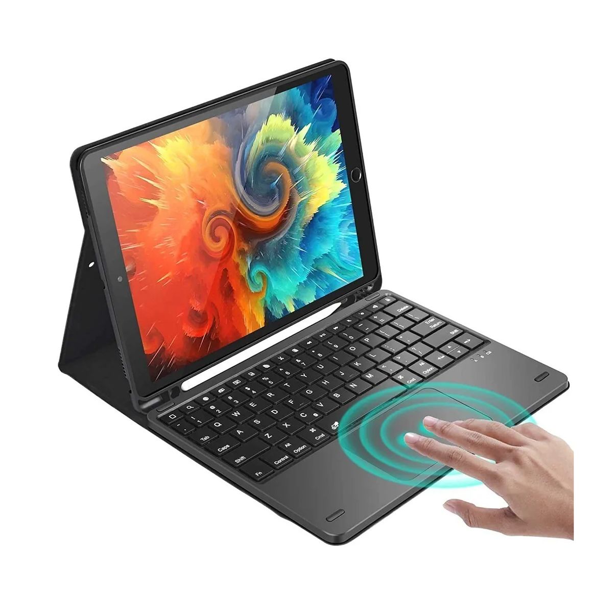 GENERICO - Estuche teclado + trackpad para ipad pro 11 2024 m4 bluetooth negro