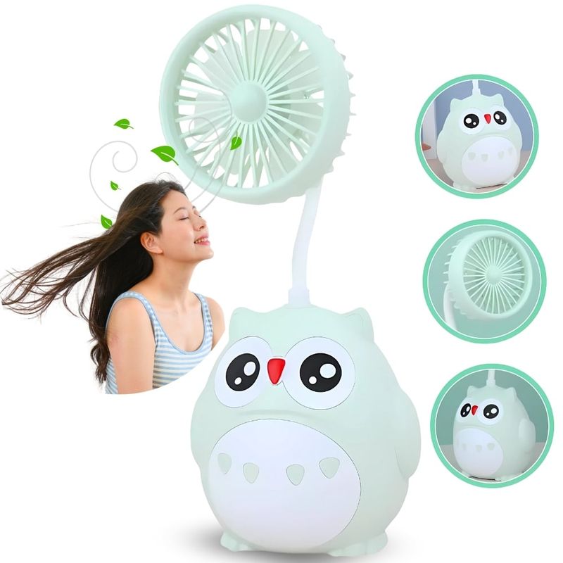 GENERICO - Ventilador Recargable Portatil Usb Pequeño Cuello Plegable