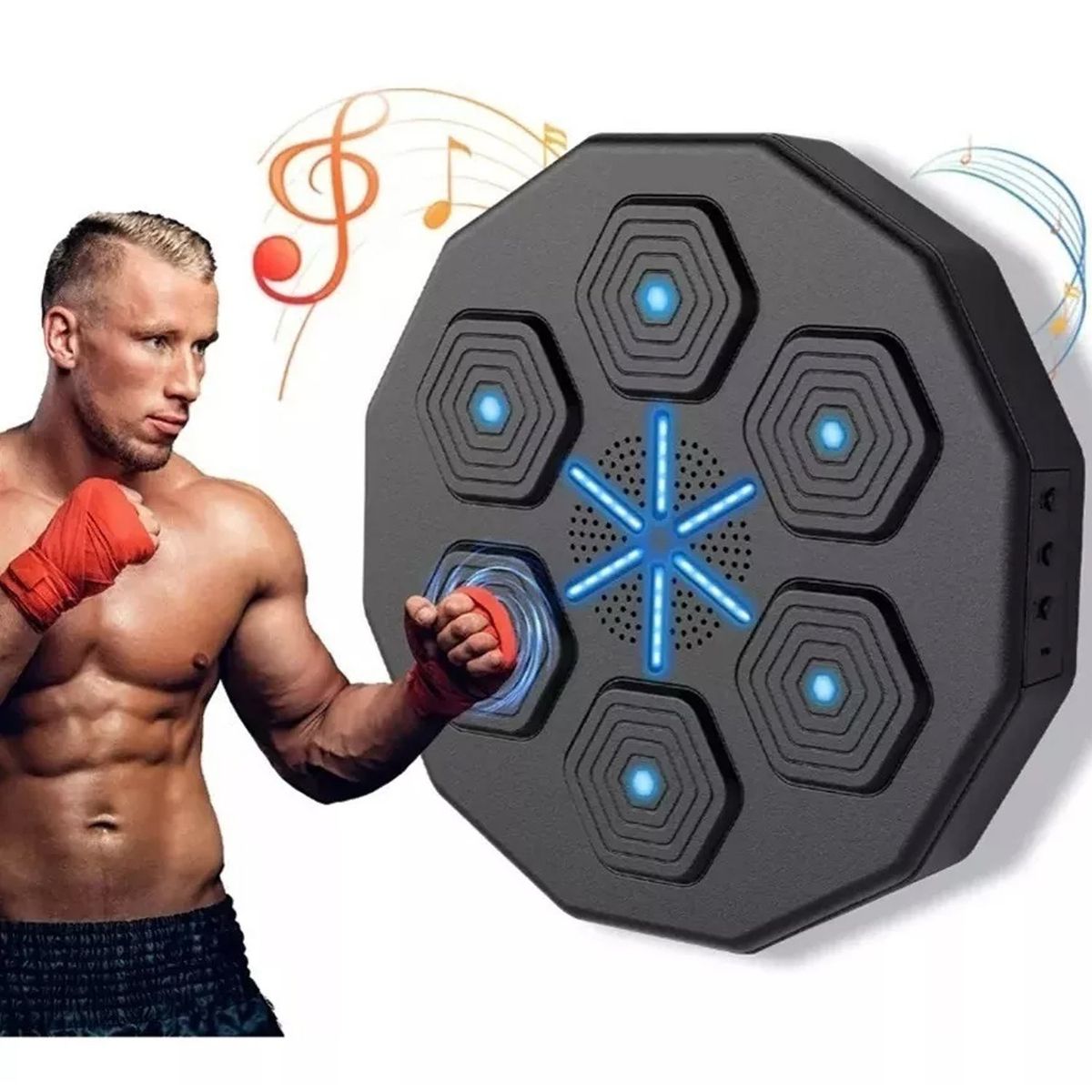 ONE PIXEL - Maquina De Boxeo Electrónica 6 Push Con Pantalla Led Guantes