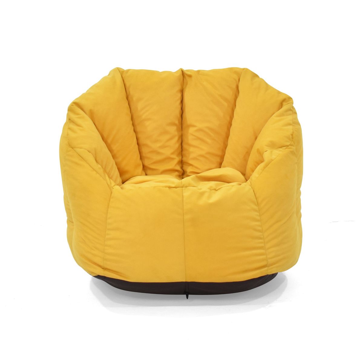 VENECIA - Puff Bean Tela Mostaza
