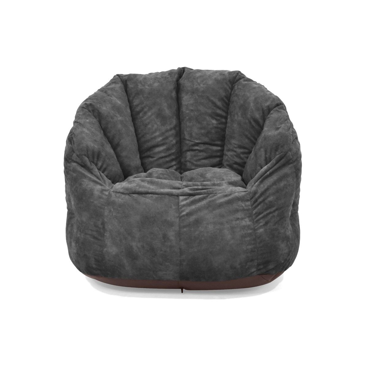 VENECIA - Puff Bean Tela Poliéster Gris