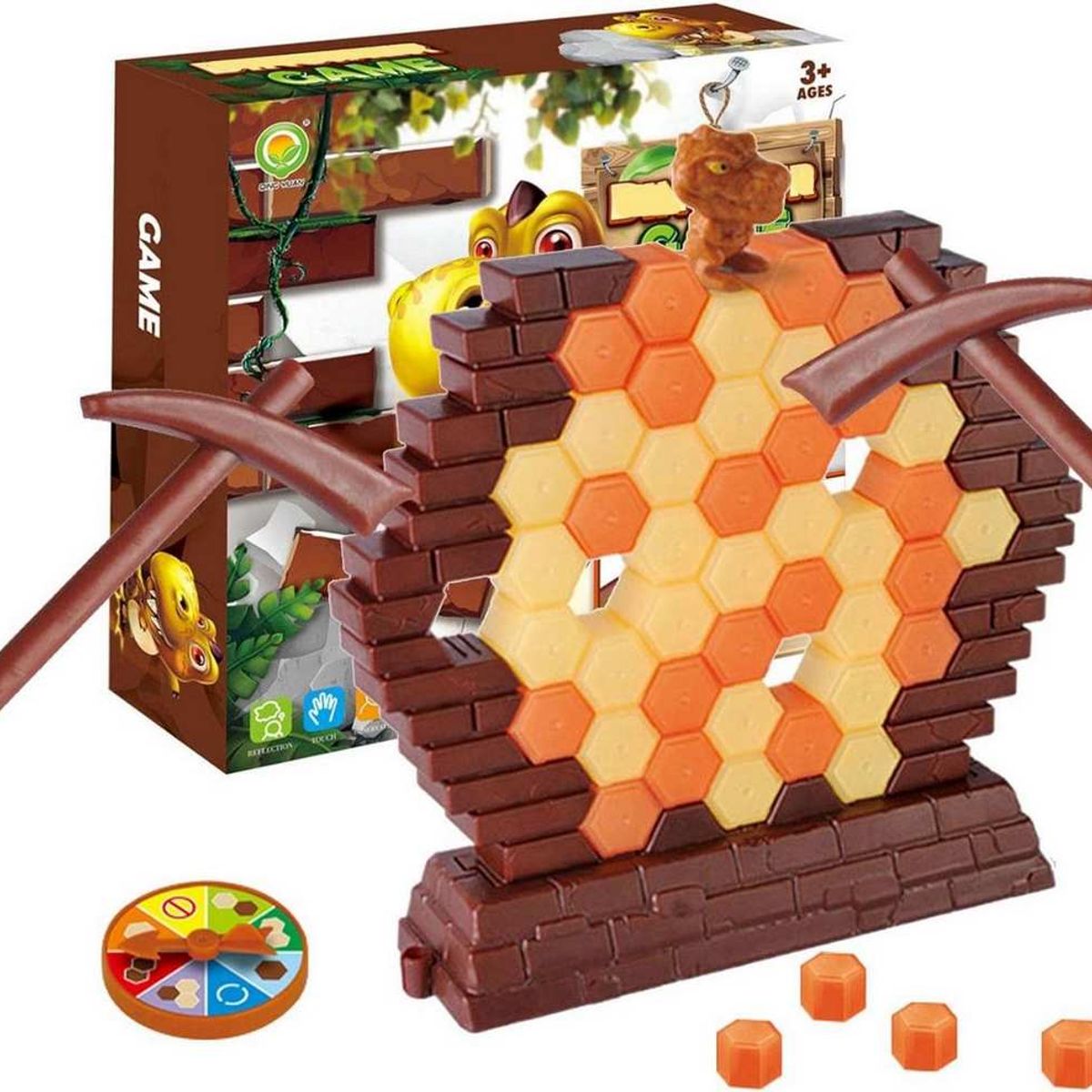 GENERICO - Juego De Mesa Bloques Dinosaurio Jenga Ruleta Estrategia