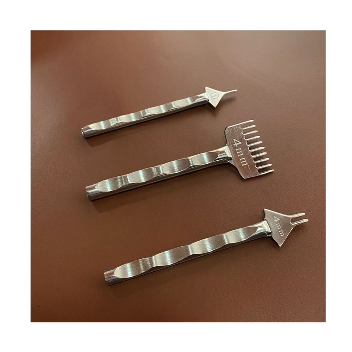 GENERICO - Set De Trinches Frances De 4 Mm Para Trabajar Cuero A Mano