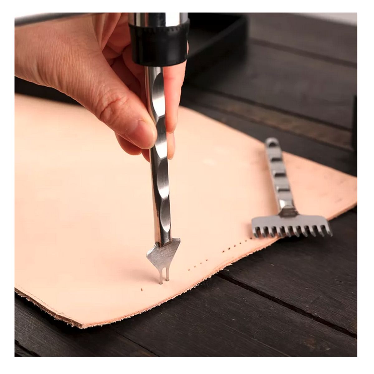 GENERICO - Set De Trinches Frances De 4 Mm Para Trabajar Cuero A Mano