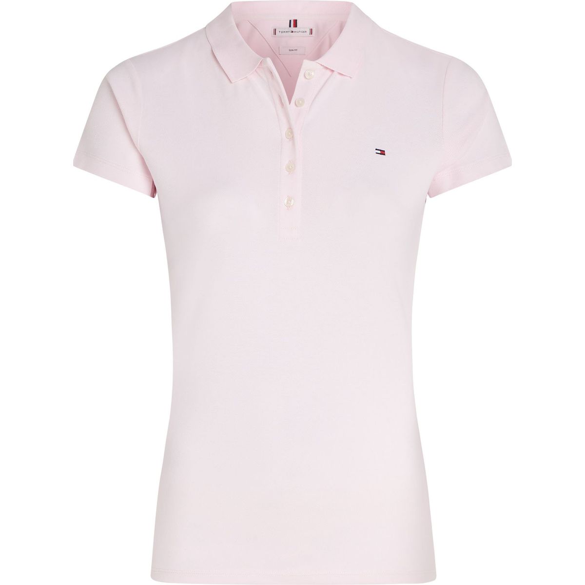 TOMMY HILFIGER - Polo rosa de corte slim con logo Tommy Hilfiger