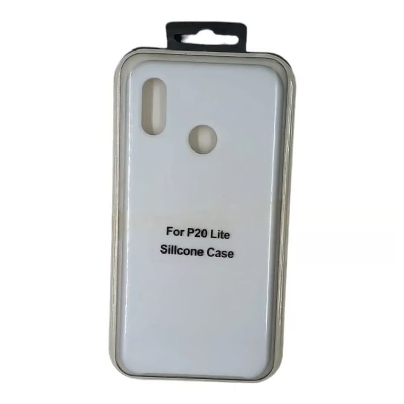 SPACE - Forro Silicone Case Compatible con Huawei P20 Lite Blanco