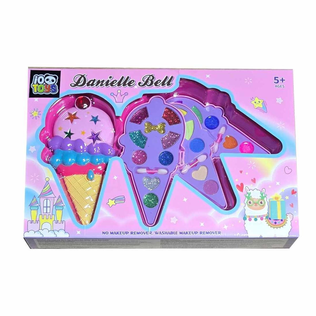 GENERICO - Kit De Maquillaje Set Para Niña Juguete Cono Helado Colores