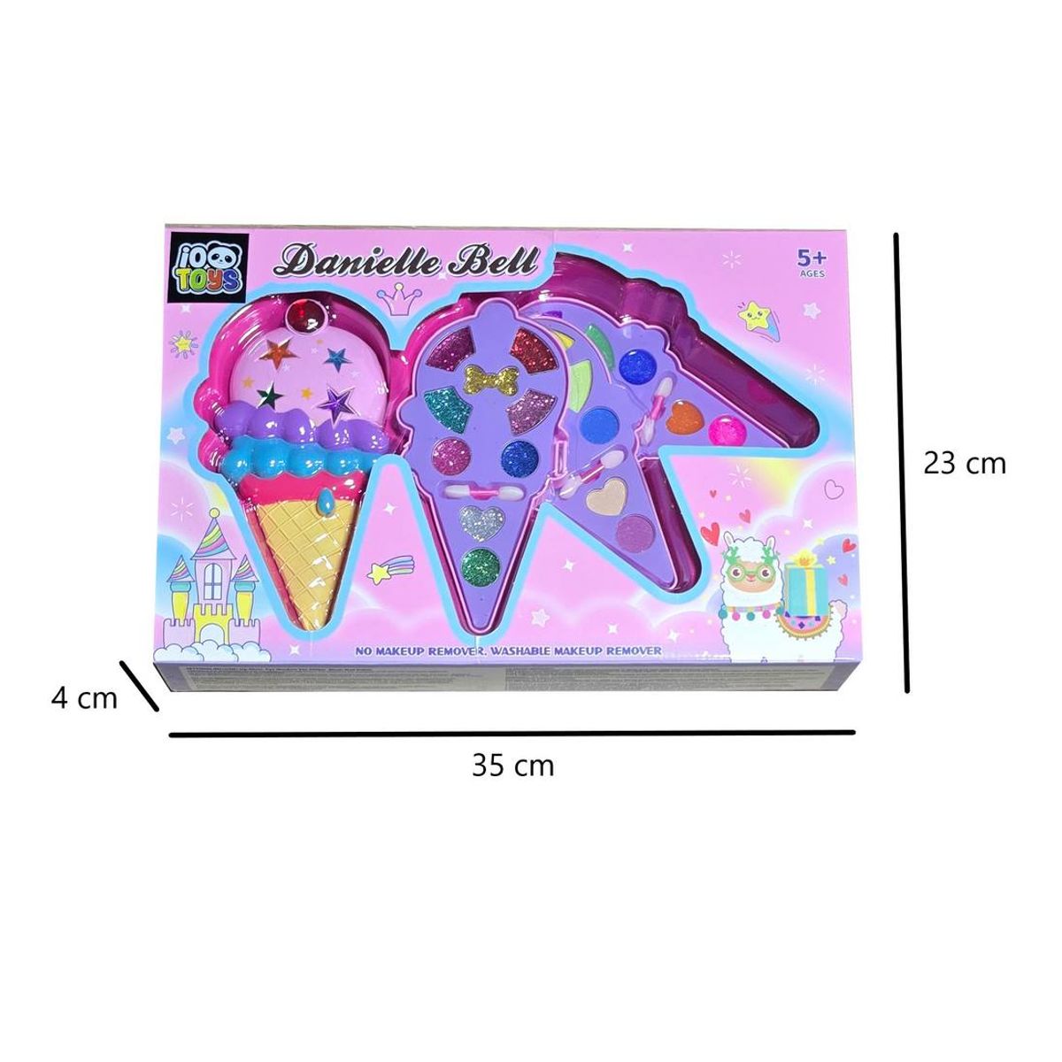 GENERICO - Kit De Maquillaje Set Para Niña Juguete Cono Helado Colores