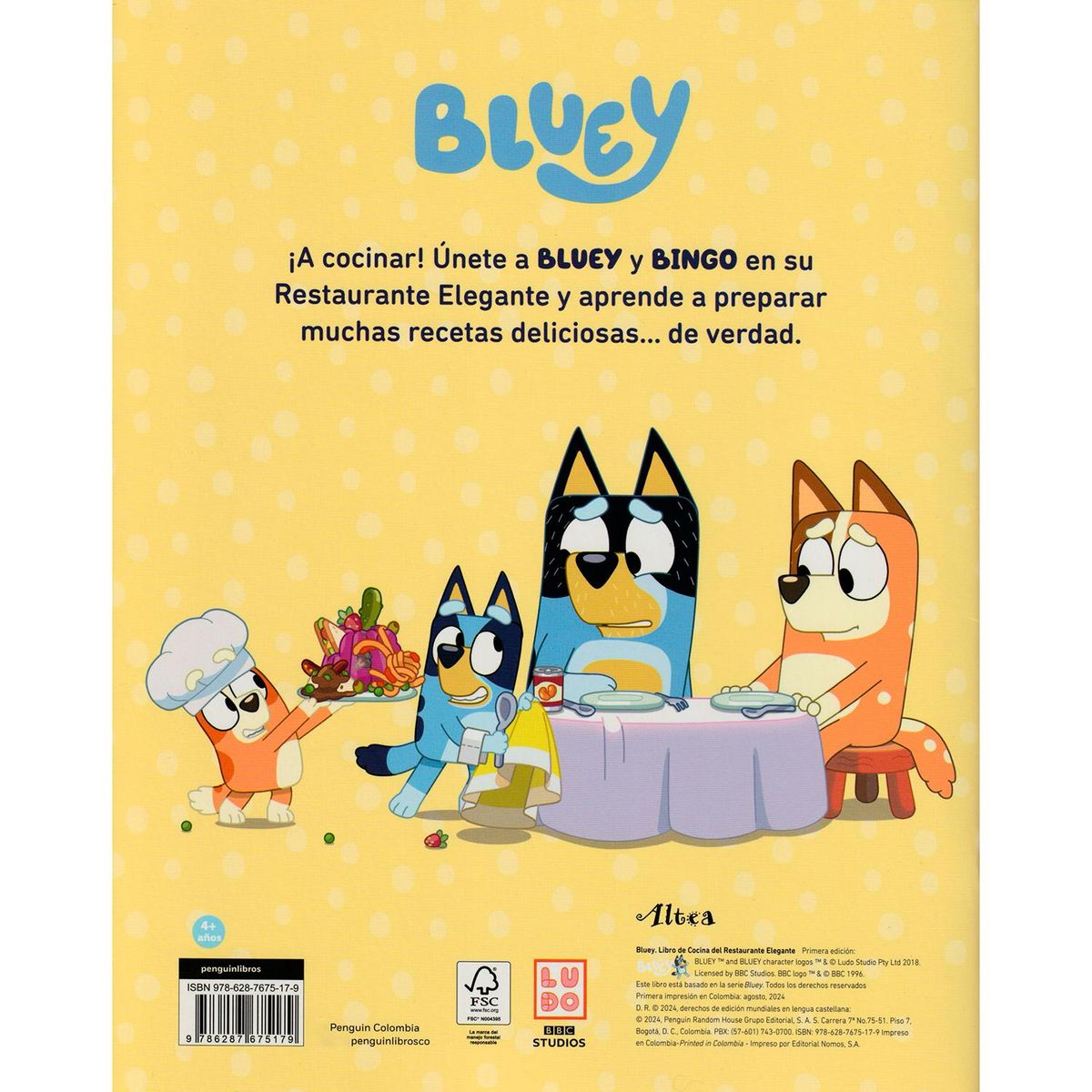 ALTEA - Bluey Y Bingo. Libro De Cocina Del Restaurante