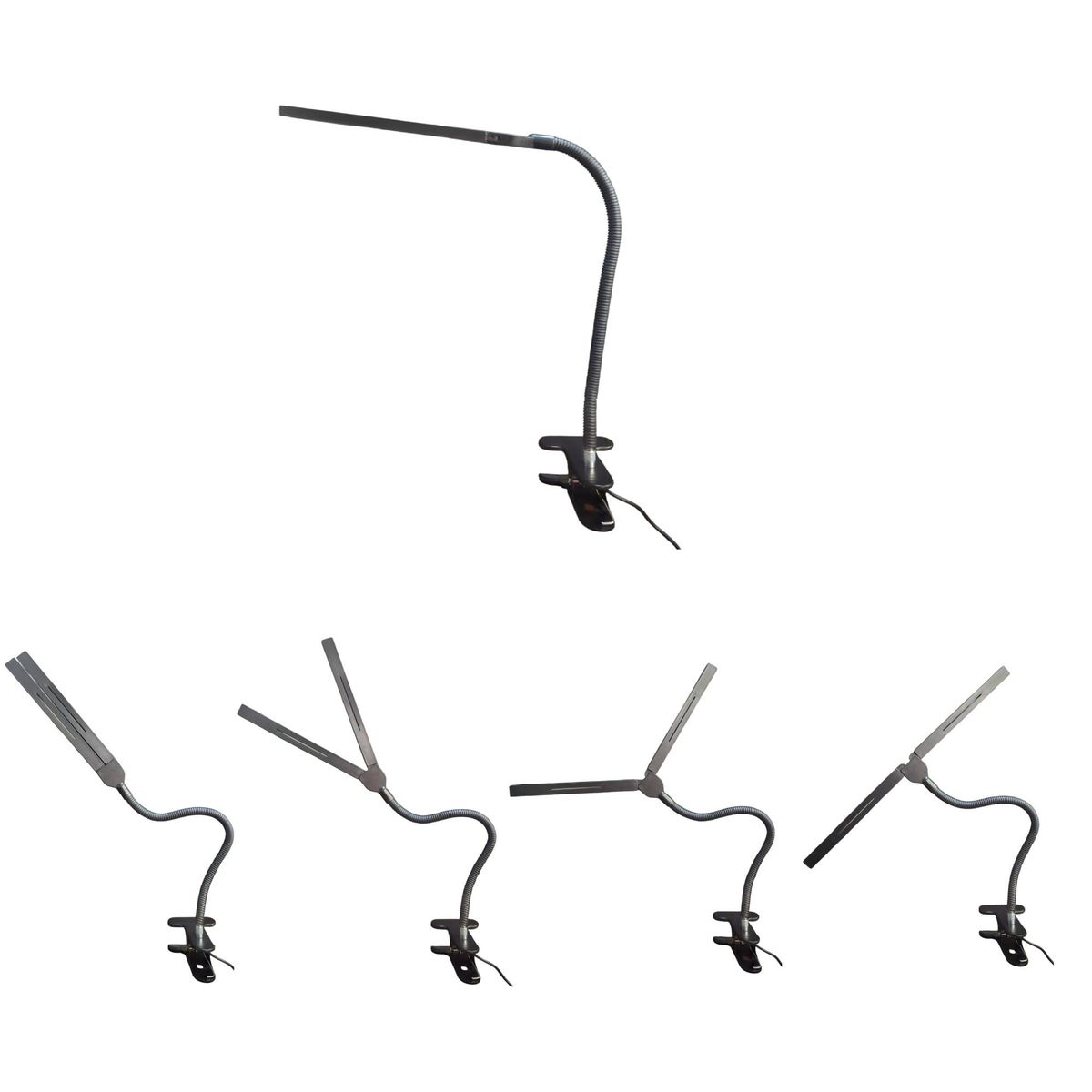 GENERAL - Lampara Escritorio Led 919 Prensa Ajustable 180° Negra