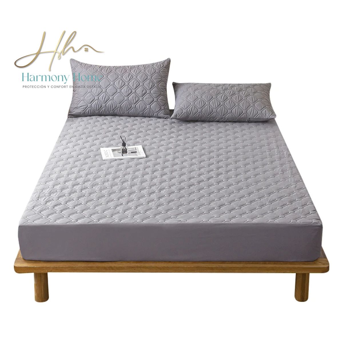 HARMONY HOME - Protector para Colchón Repelente al Agua 140 gris