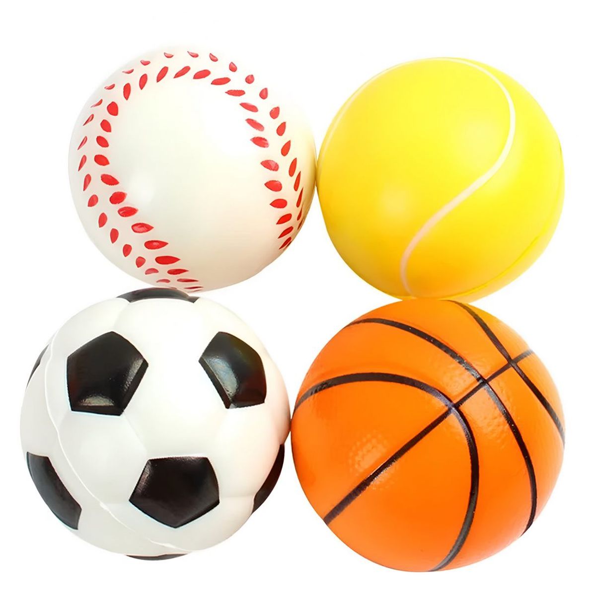 GENERICO - Pelotas Antiestres Baloncesto Tenis Futbol Beisbol X 12 Pcs
