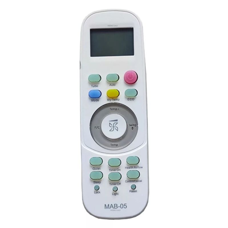 GENERICO - Control Remoto Para Aire Acondiconado Mabe Boton Colores