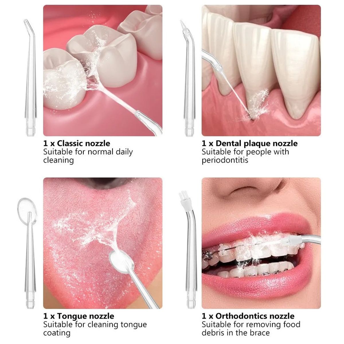 AMERICAN GENERICS - Irrigador Bucal Pro Adiós al Sarro Profesional BLANCO - VERDE
