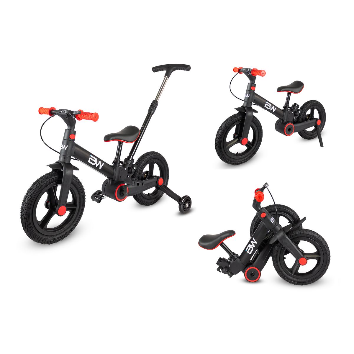 PRINSEL - Bici Balance Revolt Prinsel Plegable 4 En1 Con Guía negro