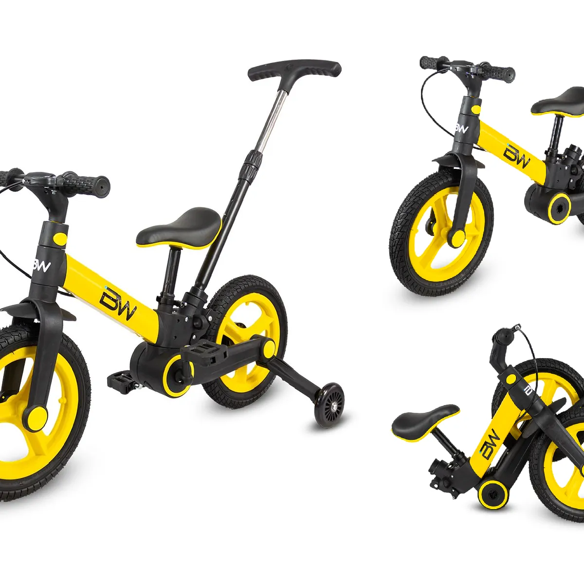 PRINSEL - Bici Balance Revolt Prinsel Plegable 4 En1 Con Guía amarillo