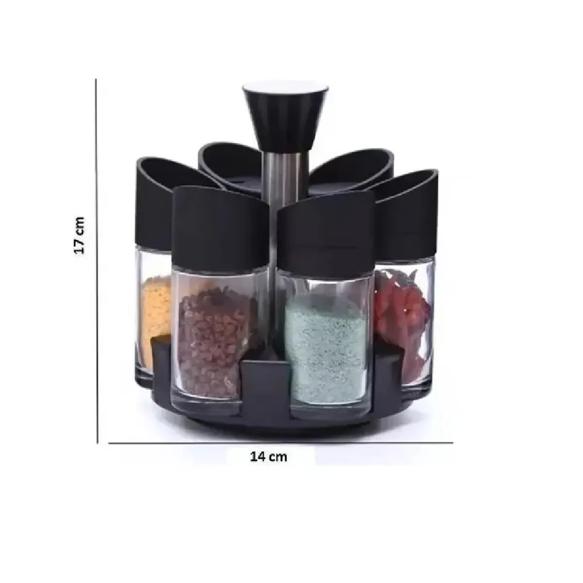 GENERICO - Organizador Giratorio de Especies x6 Condimenteros Vidrio