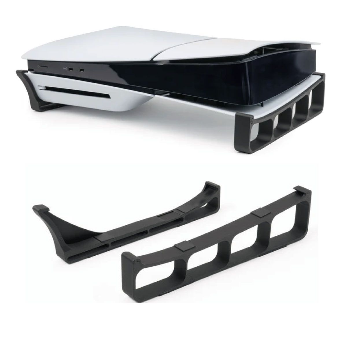 GENERICO - Soporte Para Ps5 Slim Con lector de Discos Base Horizontal Negro