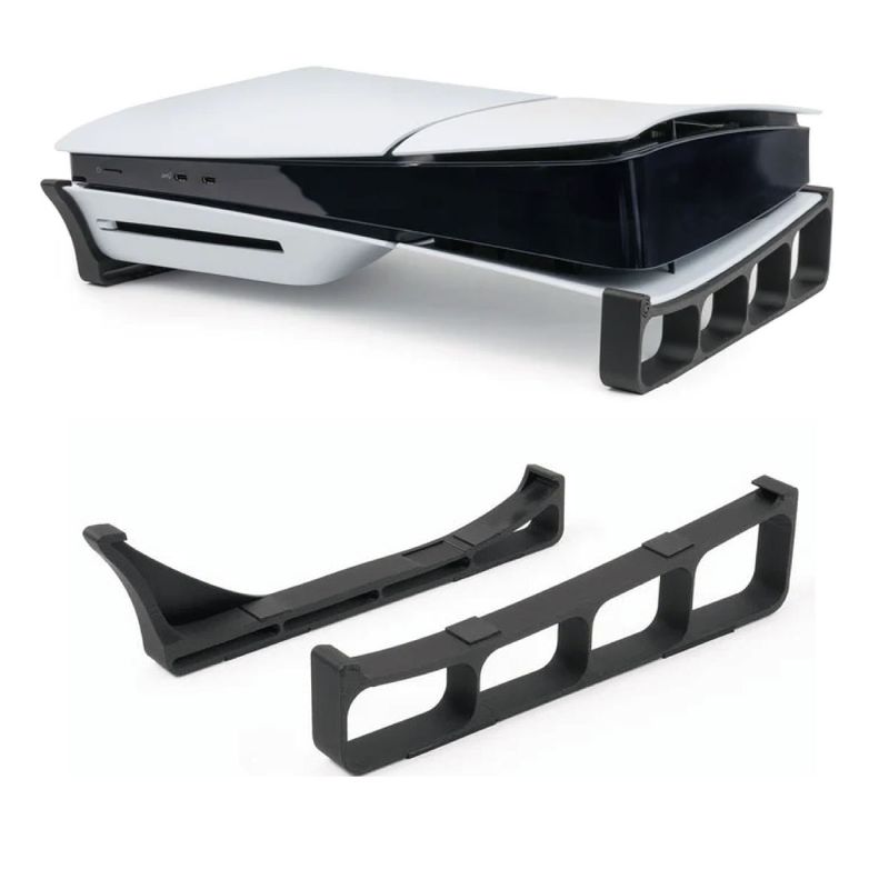 GENERICO - Soporte Para Ps5 Slim Con lector de Discos Base Horizontal Negro.