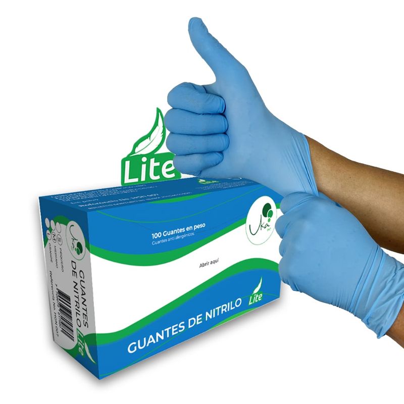 UKAINT - Guantes de nitrilo Lite Azul M x100u ukaint