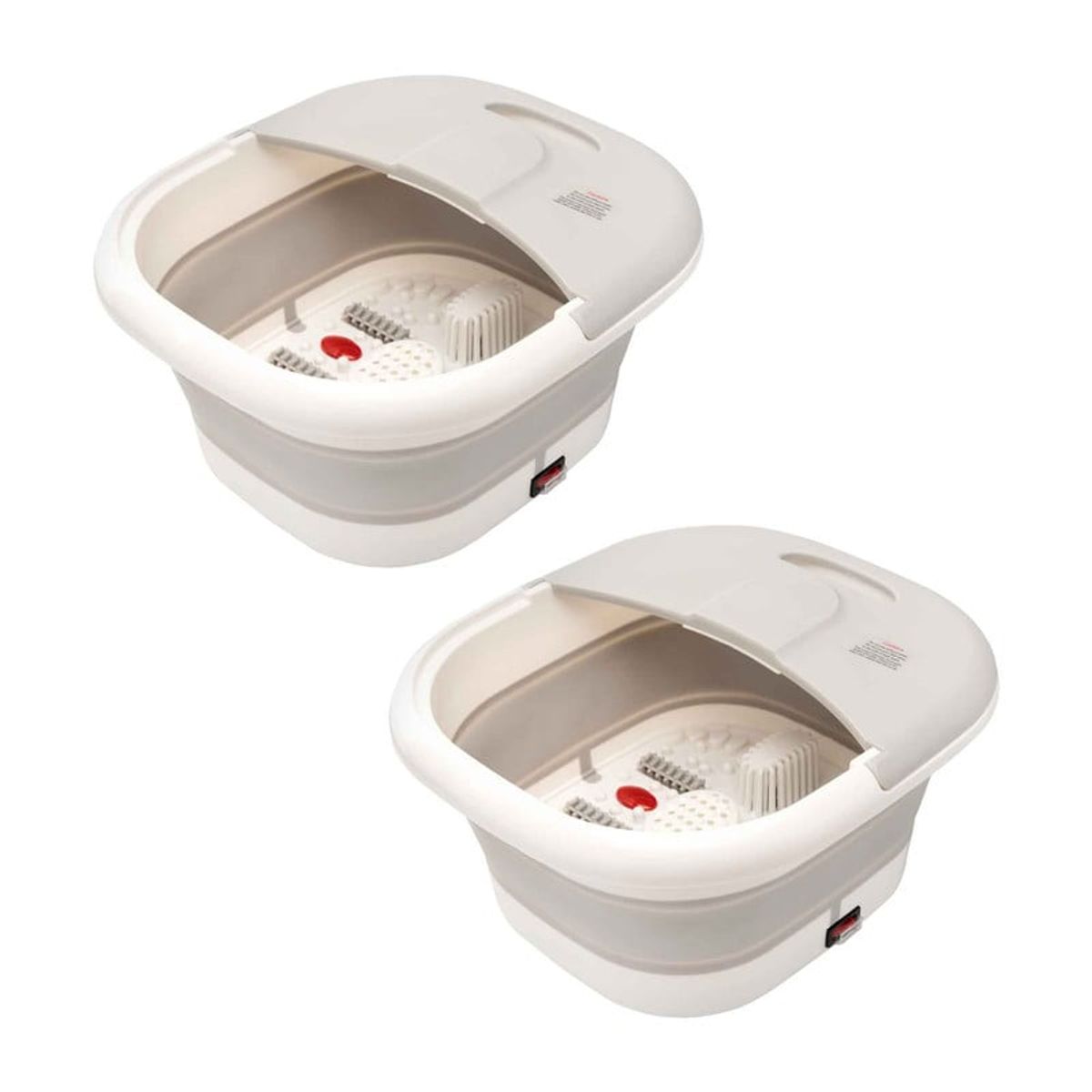 STYLE STARS - Set x2 Tina Plegable para Pies Hidromasaje Calor Burbujas