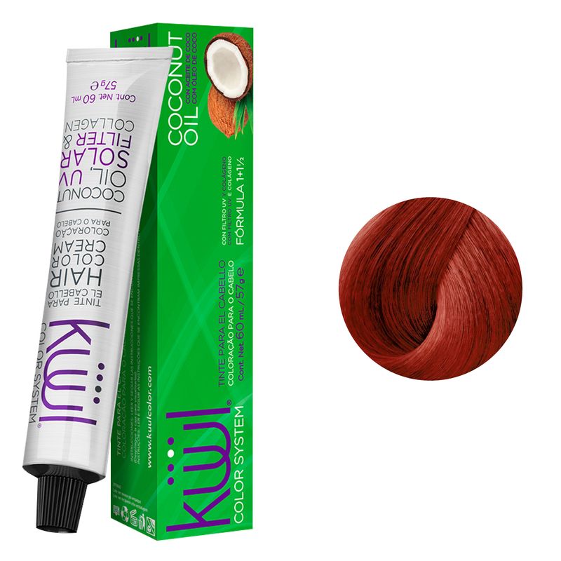 GENERICO - Tinte Kuul 7.62 Rubio Rojo Nacarado 60ml