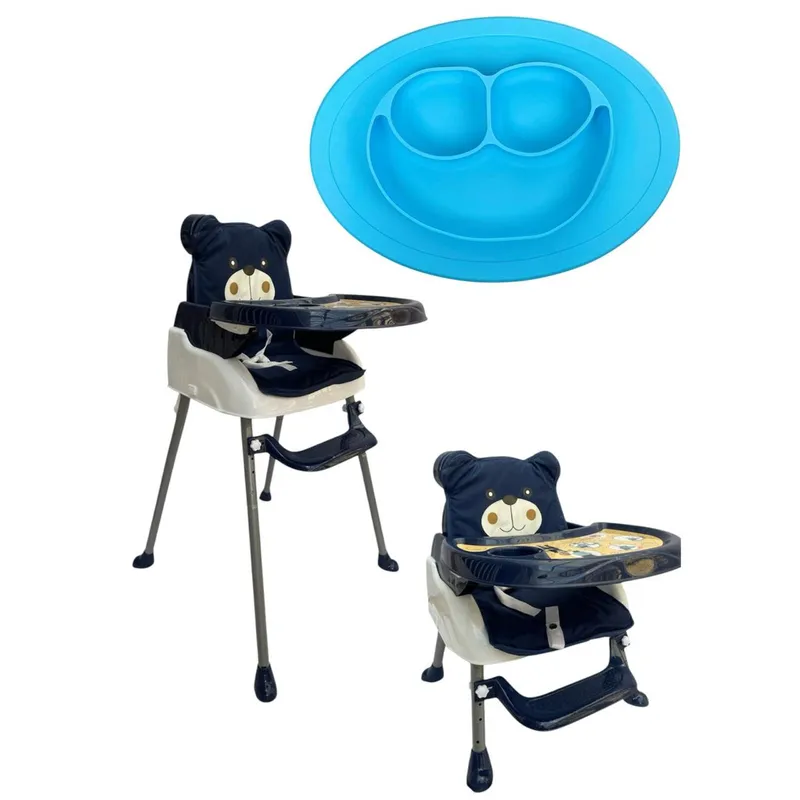 BEBESITOS - Silla Comedor De Bebe 3en1 Acolchado Mas Plato En Silicona