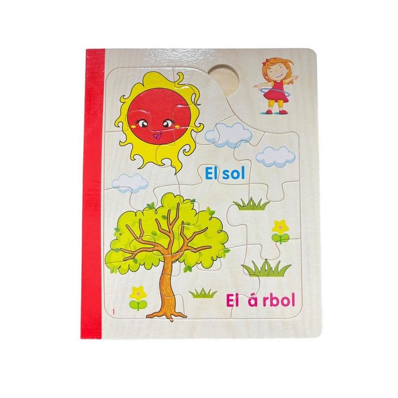 GENERICO - Libro Rompecabezas Madera Juguete Aprendizaje Niños Motriz
