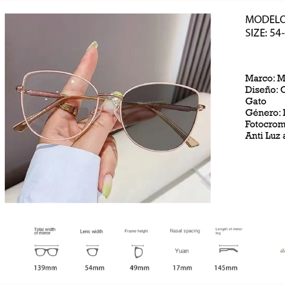 GENERICO - Gafas de SOL fotocromaticas para uso de computador Anti luaz azul