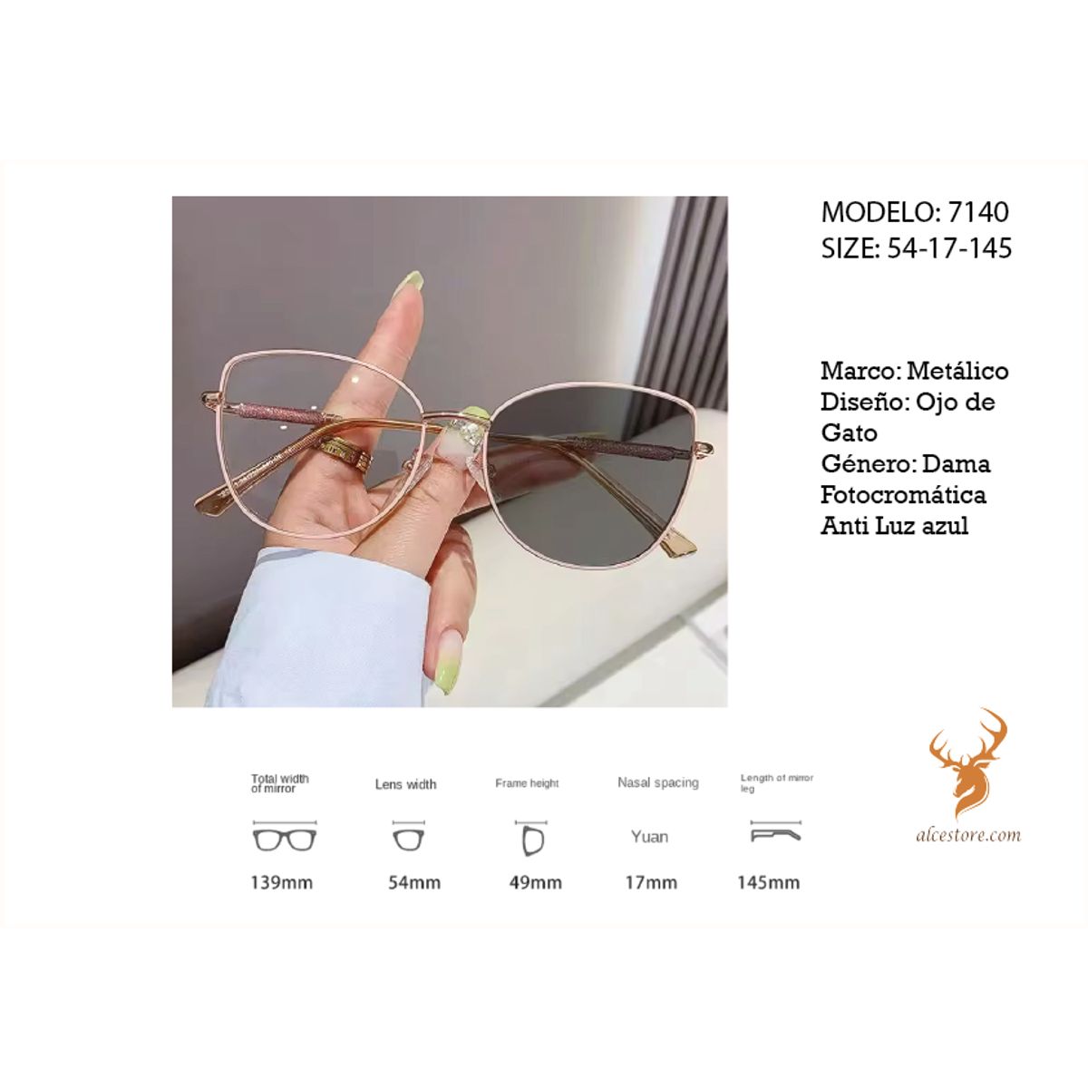 GENERICO - Gafas de SOL fotocromaticas para uso de computador Anti luaz azul