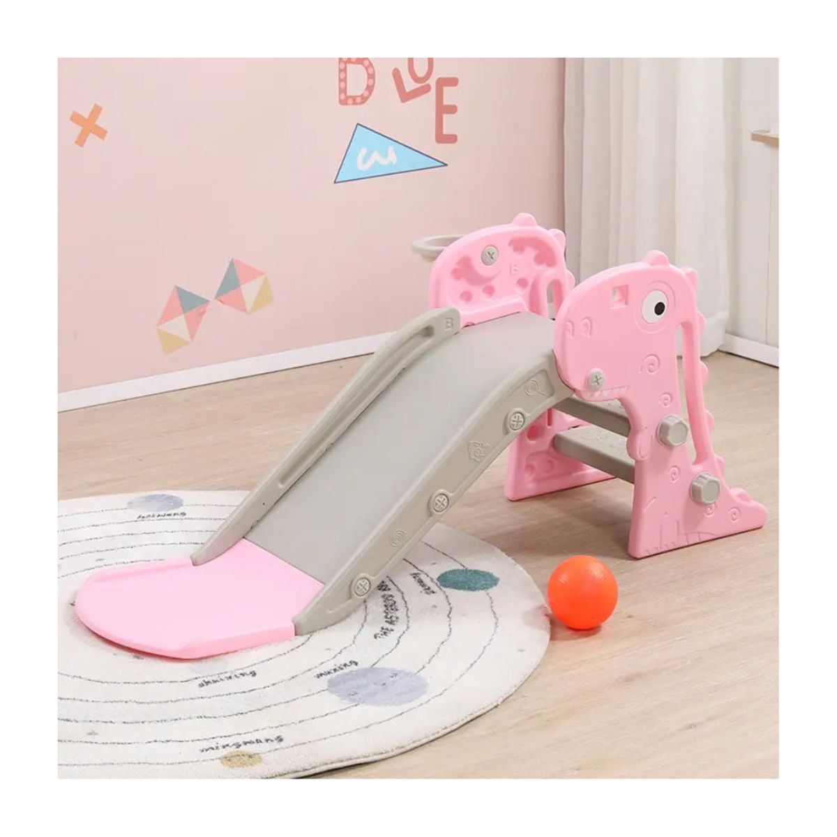 KIDSHOP - Deslizadero Rodadero Tobogan Portatil Niño Niña Infanti Rosa