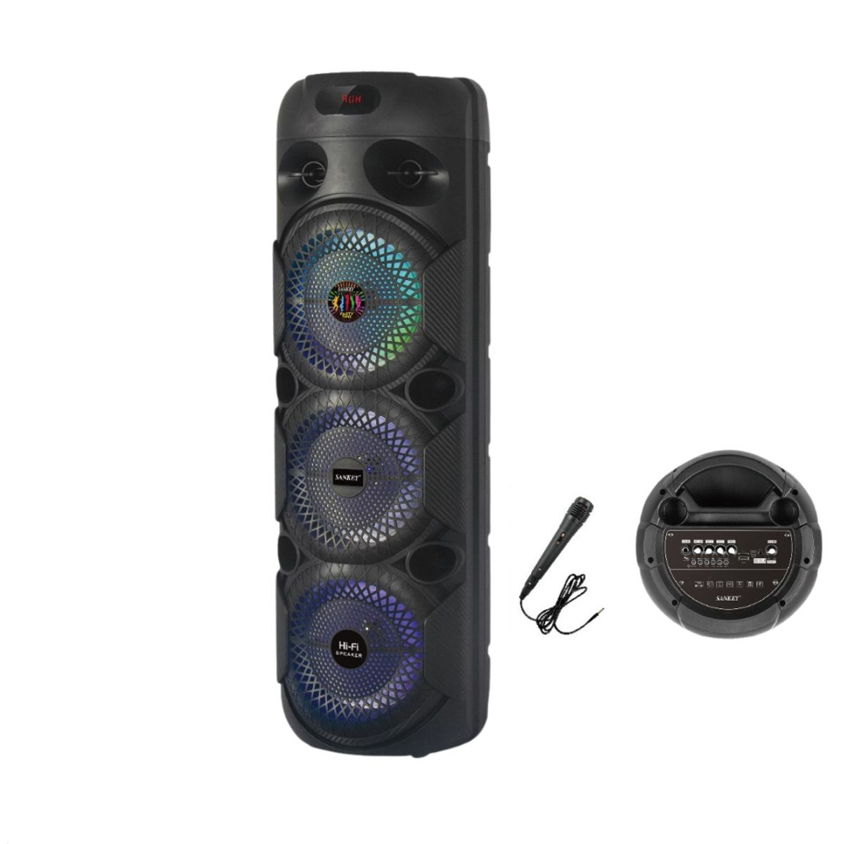 SANKEY - Parlante Bluetooth Recargable de 8 Pulg 3 Bocinas Sankey PA8DC3C45M