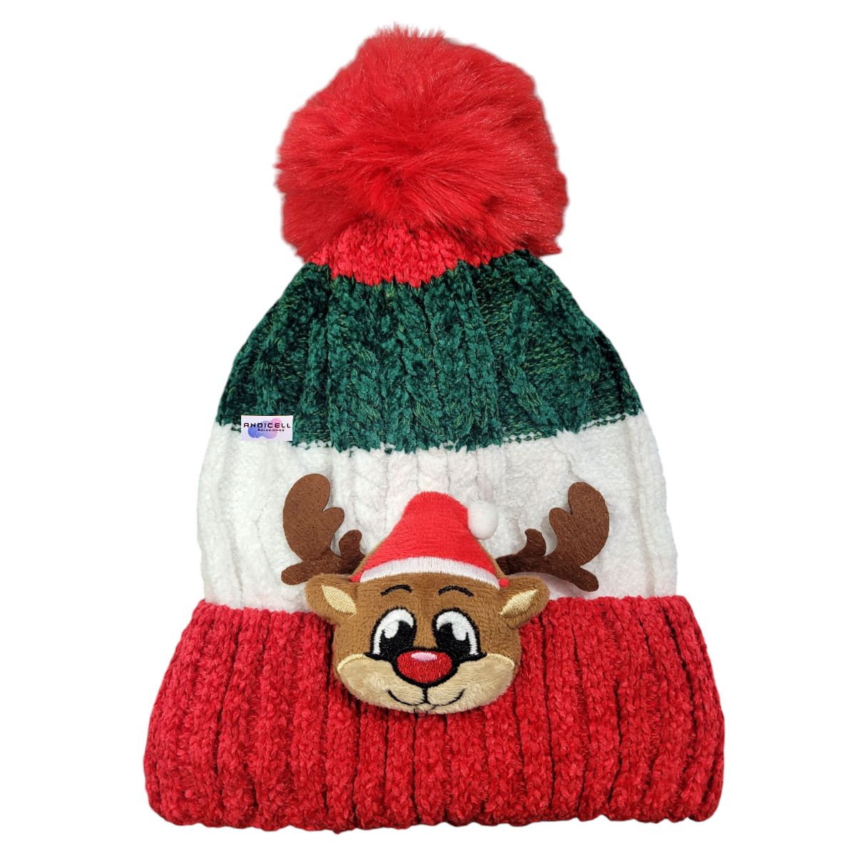 GENERICO - Gorro Reno Navideño Térmico para Niños y Adultos con Luz