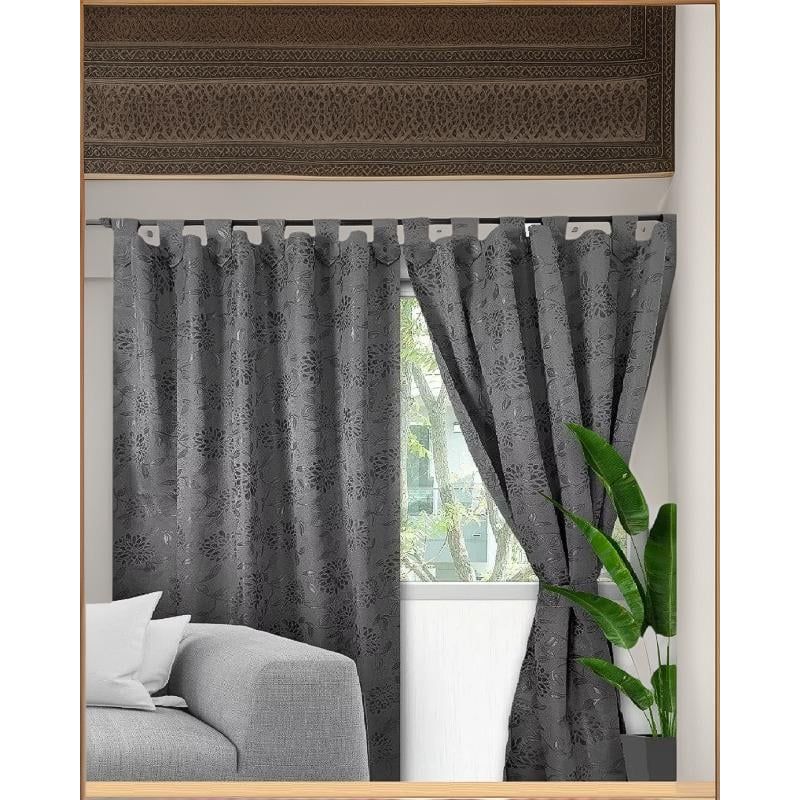 GENERICO - Cortinas Modernas Finas Decoración Hogar De Lujo Color Gris Oscuro