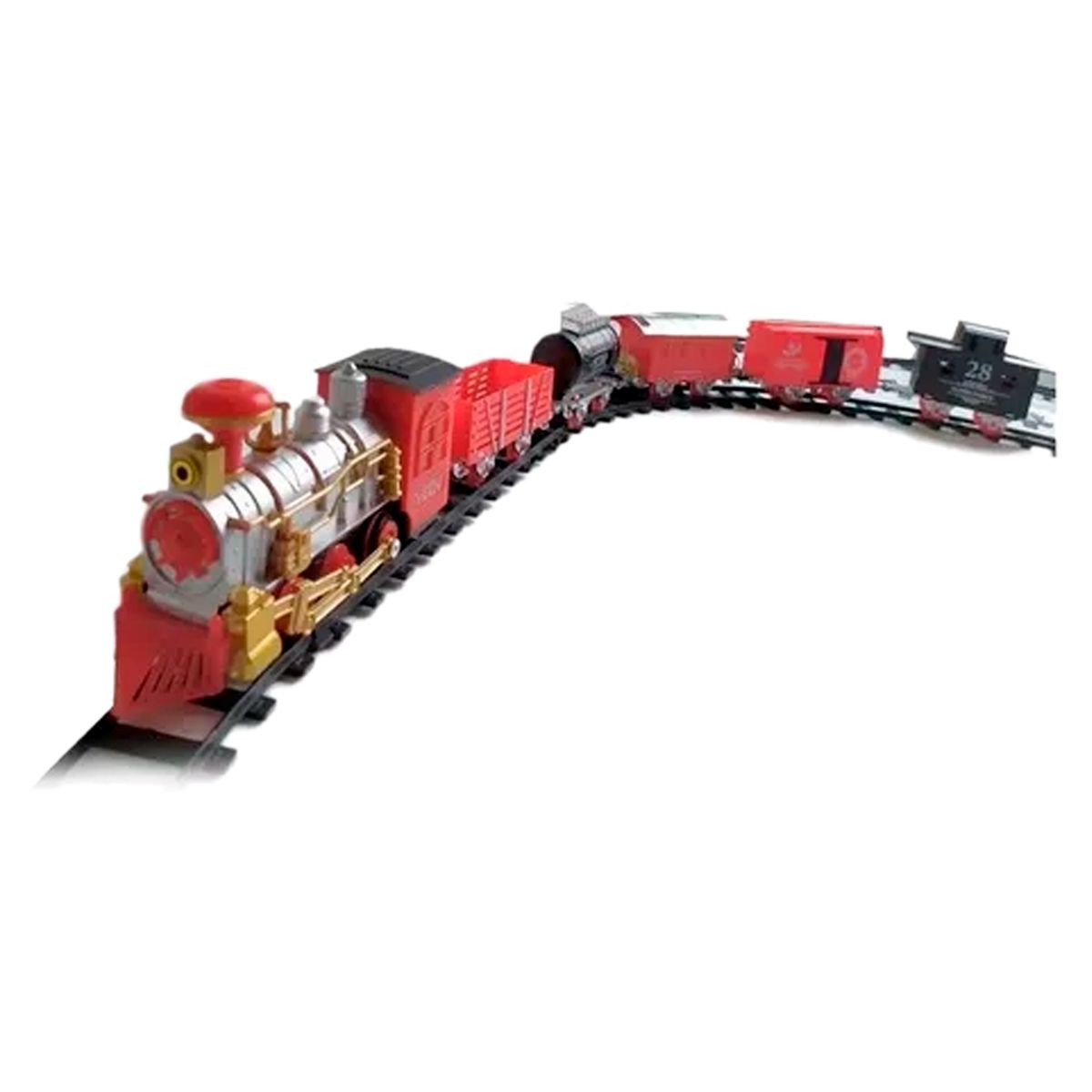 GENERICO - Tren Navidad Arbol De 25pcs Luz Humo Y Sonido Locomotora