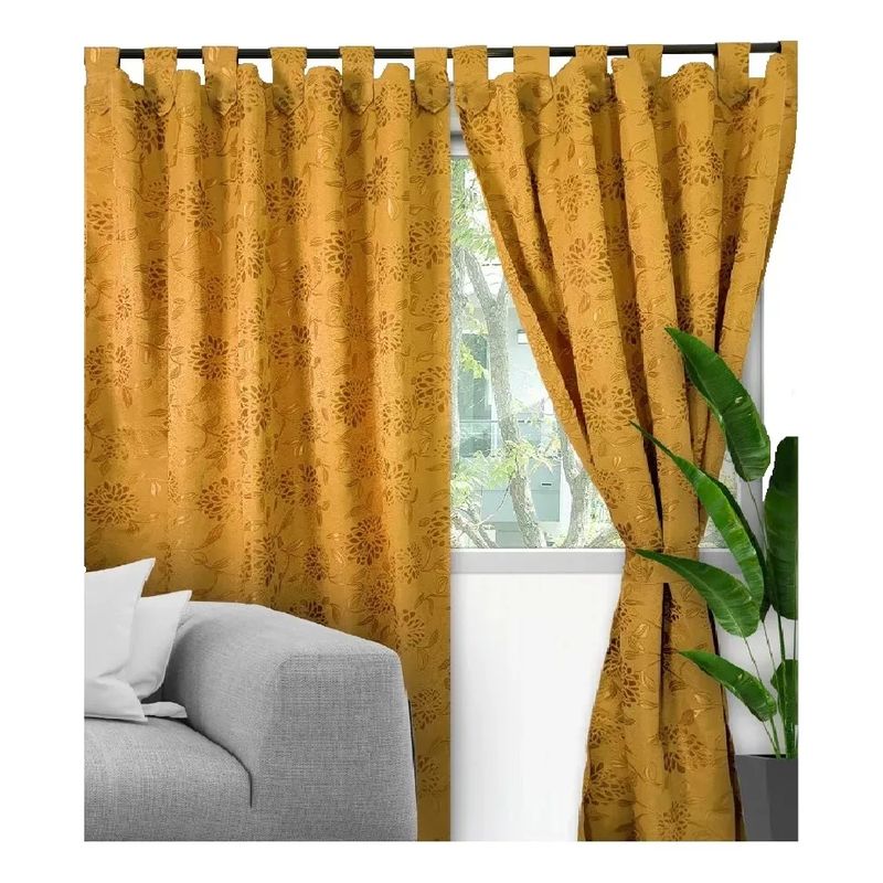 GENERICO - Cortinas Modernas Finas Decoración Hogar De Lujo Color Dorado
