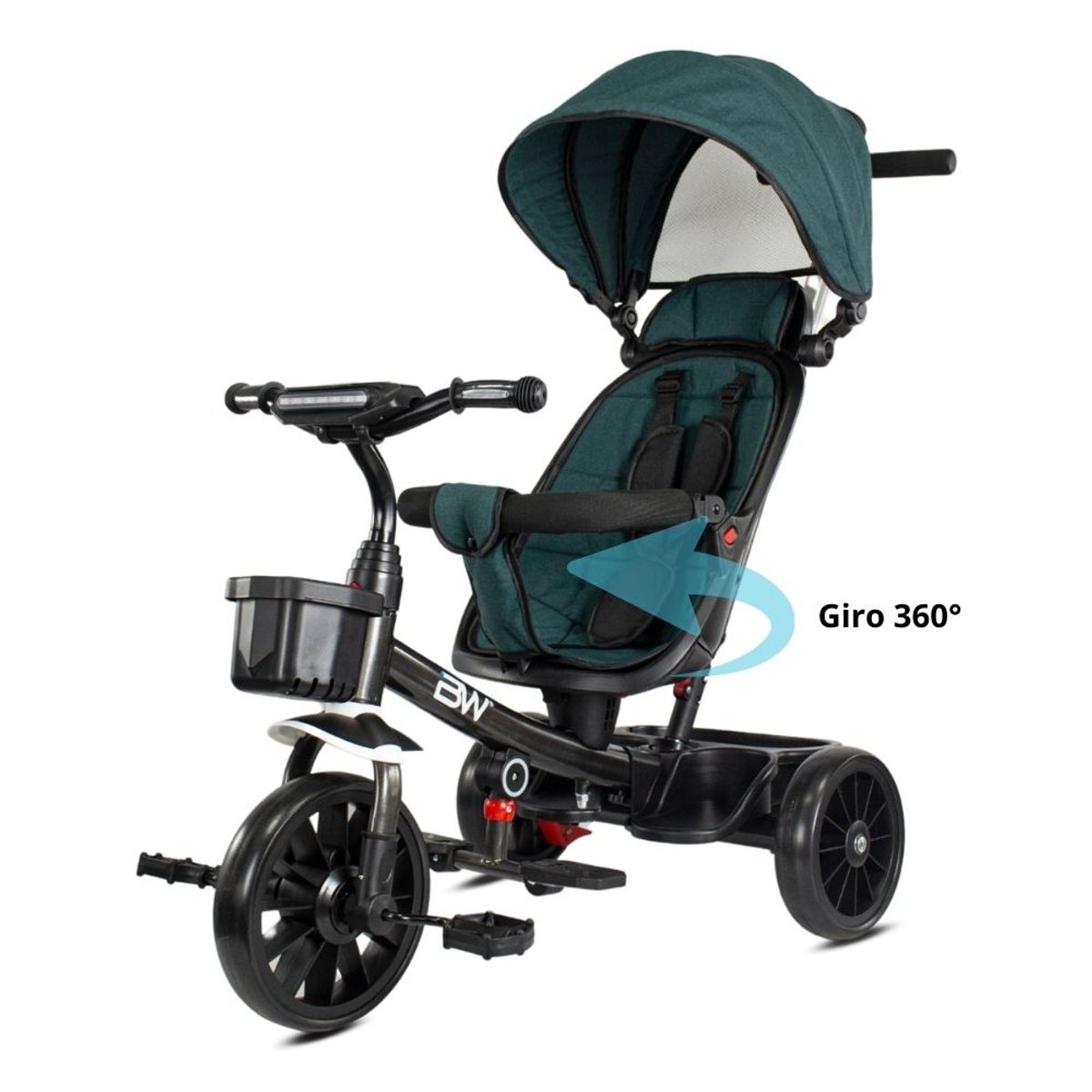 PRINSEL - Triciclo Montable Ryder 360 Verde  Goma EVA, Estable y Duradero