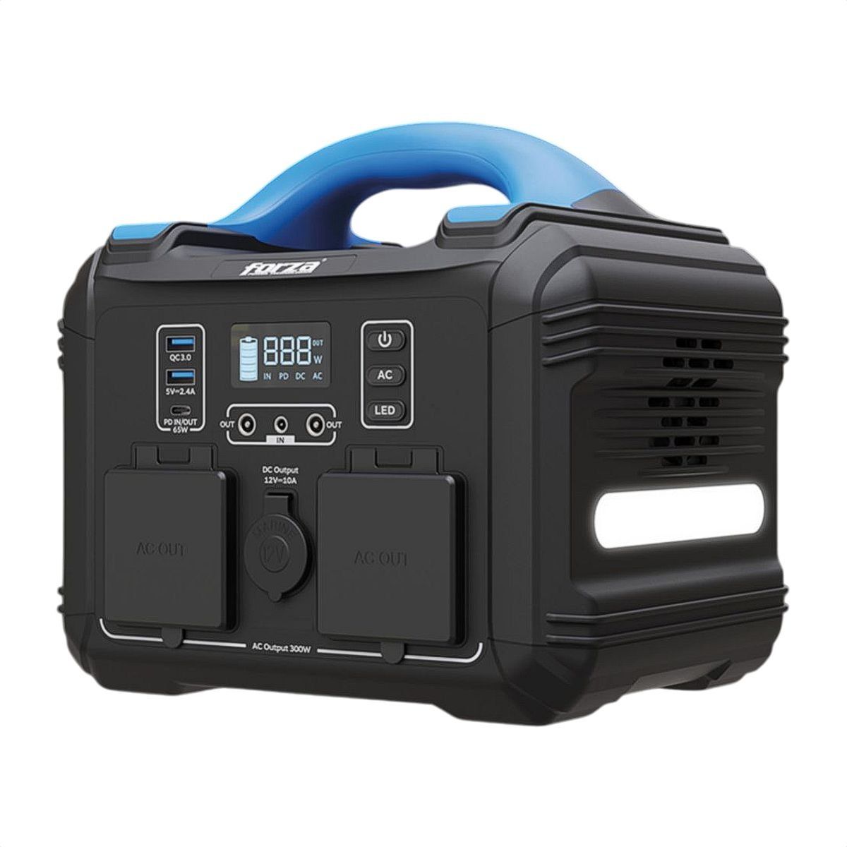 FORZA - Planta Eléctrica Portátil Forza FPP-T300 Baterías LMFP 300W