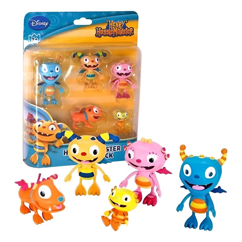 GENERICO - Henry El Monstruito Pack 5 Figuras Hugglemonster 7Cm