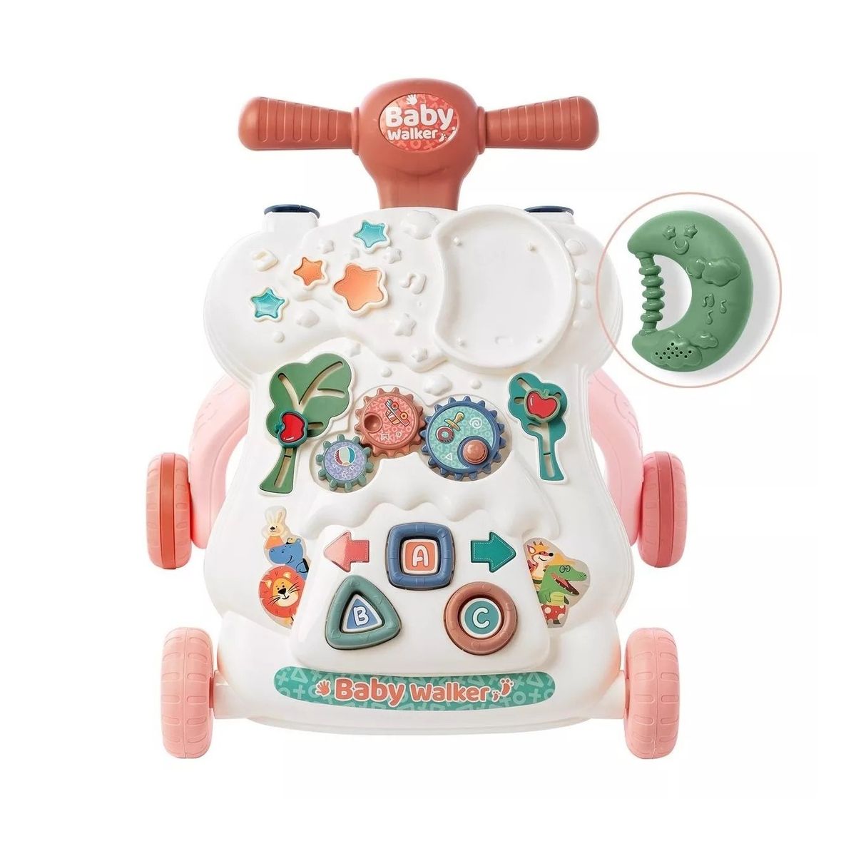 GENERAL - Caminador Bebe Musical Con Juego Baby Walker Rosado