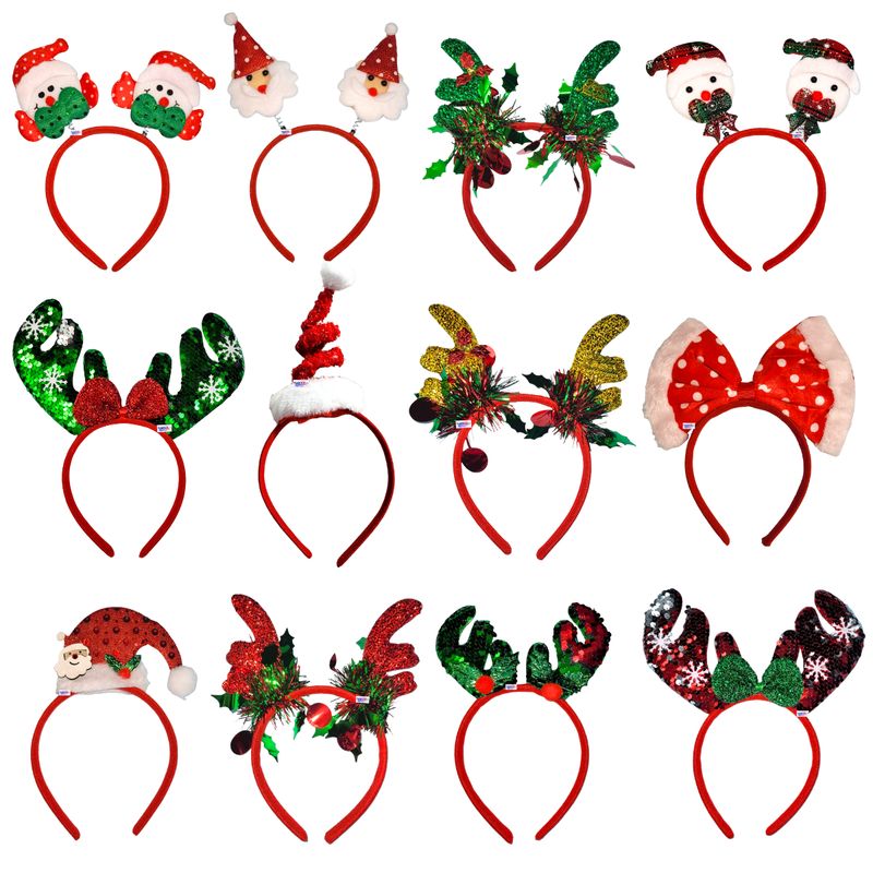 GENERICO - Kit x 12 Balacas Diademas Navidad Diseños Surtidos Navideños