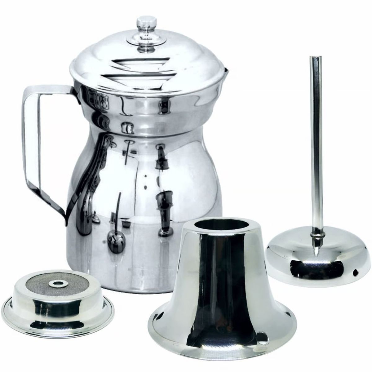 ONE PIXEL - Olleta Chocolatera Cafetera En Acero Quirúrgico Inoxidable 1 Litro